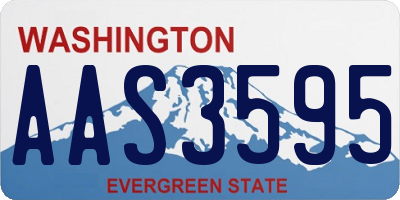 WA license plate AAS3595
