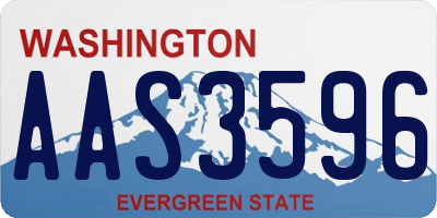 WA license plate AAS3596