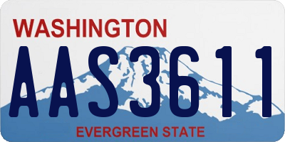 WA license plate AAS3611