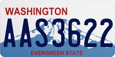 WA license plate AAS3622