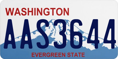 WA license plate AAS3644