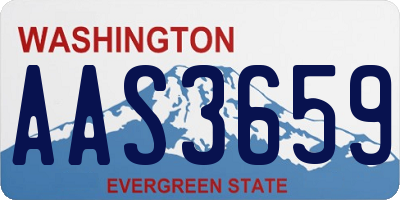 WA license plate AAS3659