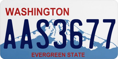 WA license plate AAS3677