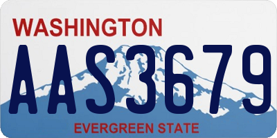 WA license plate AAS3679