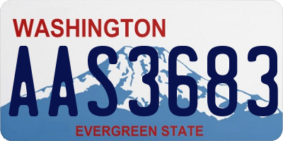 WA license plate AAS3683