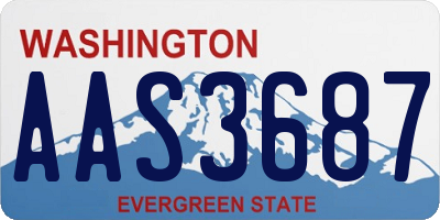 WA license plate AAS3687
