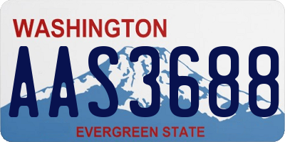 WA license plate AAS3688