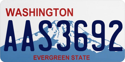 WA license plate AAS3692