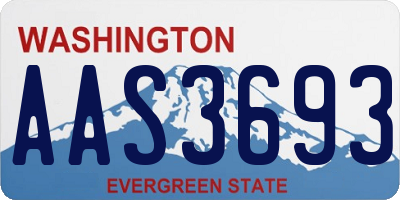 WA license plate AAS3693