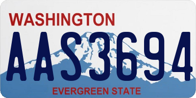 WA license plate AAS3694