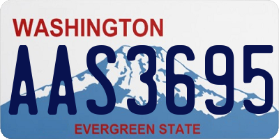 WA license plate AAS3695