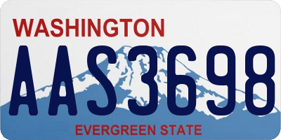 WA license plate AAS3698
