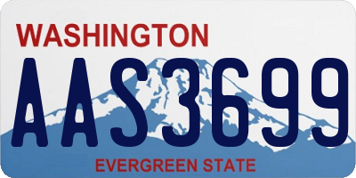 WA license plate AAS3699