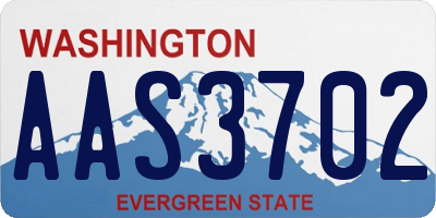 WA license plate AAS3702