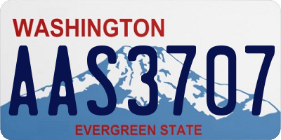 WA license plate AAS3707