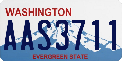 WA license plate AAS3711