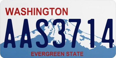 WA license plate AAS3714