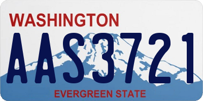 WA license plate AAS3721