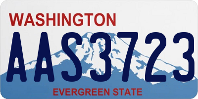 WA license plate AAS3723