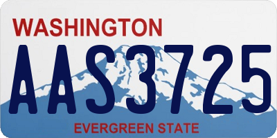 WA license plate AAS3725