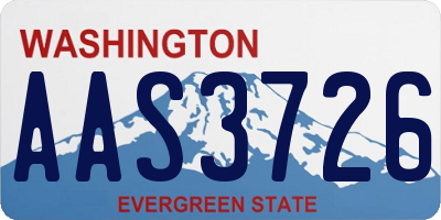 WA license plate AAS3726