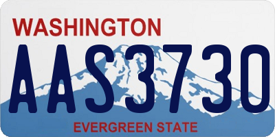 WA license plate AAS3730