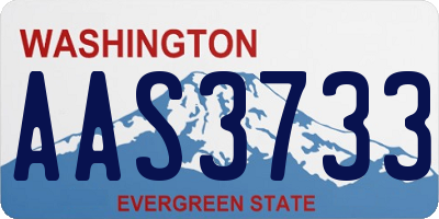 WA license plate AAS3733