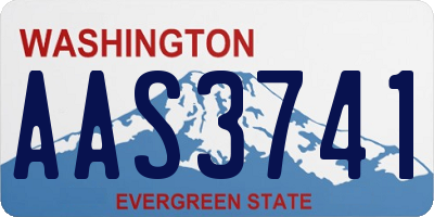 WA license plate AAS3741
