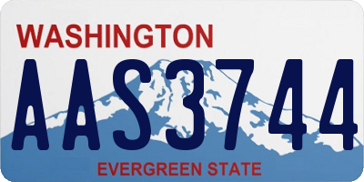 WA license plate AAS3744