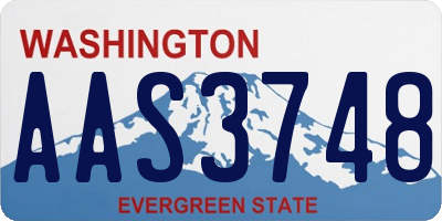 WA license plate AAS3748