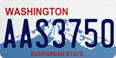 WA license plate AAS3750