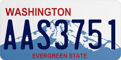 WA license plate AAS3751