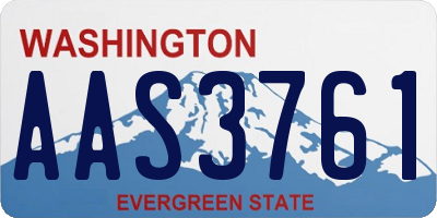 WA license plate AAS3761