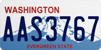 WA license plate AAS3767