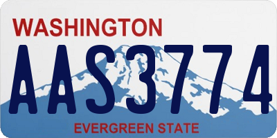 WA license plate AAS3774