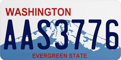 WA license plate AAS3776