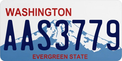 WA license plate AAS3779