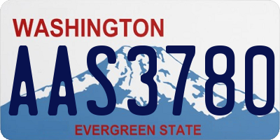 WA license plate AAS3780