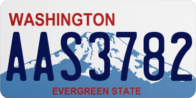 WA license plate AAS3782