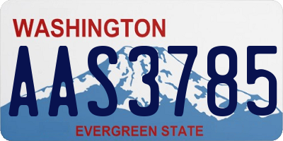 WA license plate AAS3785