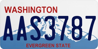 WA license plate AAS3787