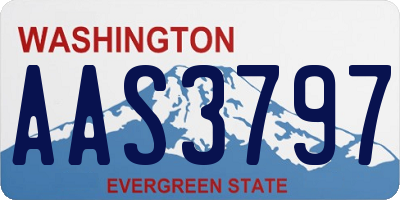 WA license plate AAS3797