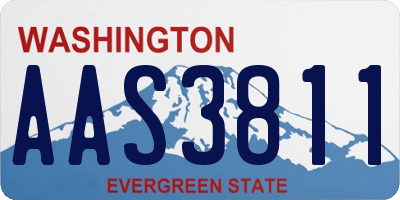 WA license plate AAS3811