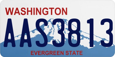 WA license plate AAS3813