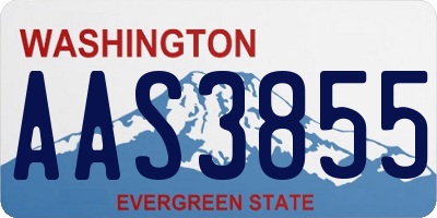 WA license plate AAS3855