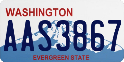 WA license plate AAS3867