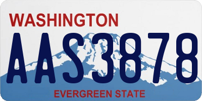 WA license plate AAS3878