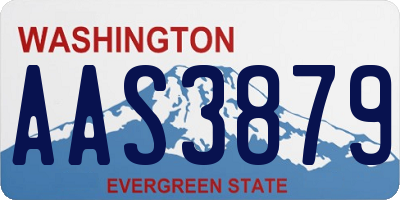 WA license plate AAS3879