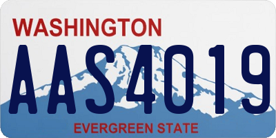 WA license plate AAS4019