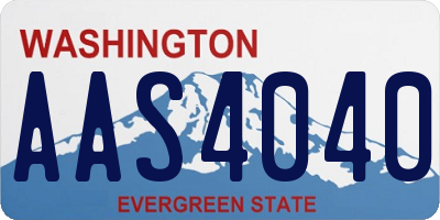 WA license plate AAS4040